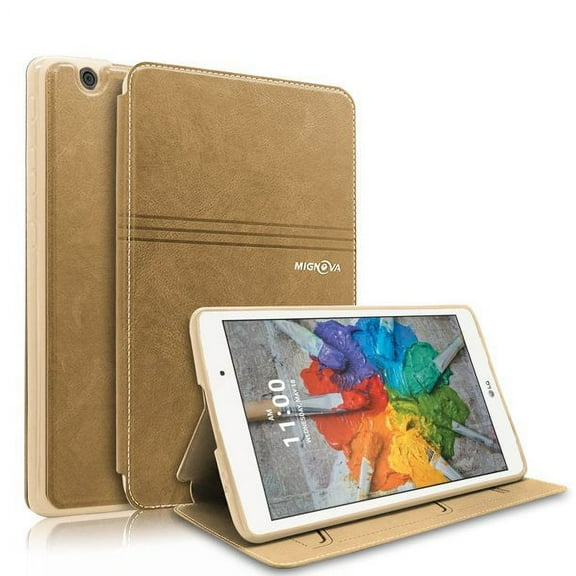 Mignova LG G Pad X 8.0 / G Pad III 8.0 Case, Folio Premium PU Leather Stand Cover For LG G Pad X 8.0 Tablet (T-Mobile V521WG) / G Pad III 8.0 V525 2016 Released (Gold)