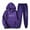 Purple, variant on Hueook Women's Outfits Activewear Jogger Casual Tracksuit for women Hoodies Sweatshirt + Pants Sets Sports Wear Leisure Lounge Wear With Pocket