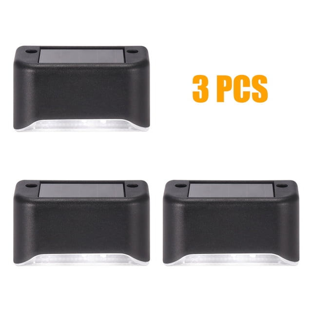 Led Solar Barandilla Luz Solar Lámpara De Aplique De Luz De Pared Para Escalera Patio Garaje 3 Uds Yuarrent HA026267-01