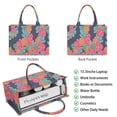 thumbnail image 2 of Large Capacity Tote Bag,Pioneer Flower Floral Print Pattern Handbag Fashion Luxury Tote Bag,15.7"x13"x 5.1" Inches,Laptop Compatible, 2 of 6
