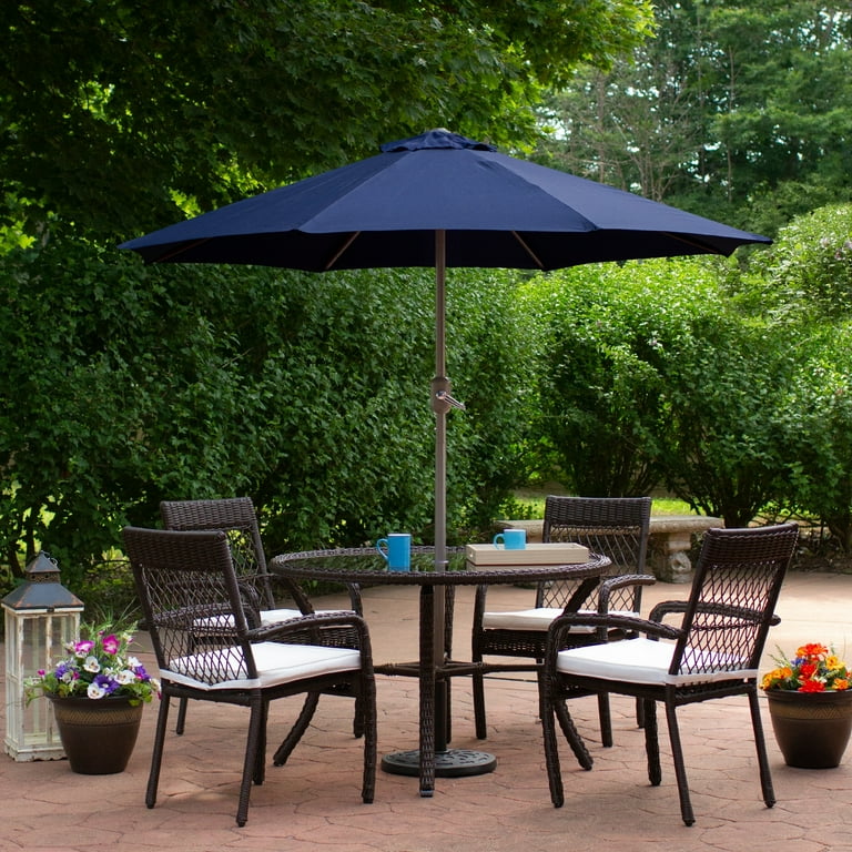 garden treasures navy market 7.5-ft round patio umbrella Best Choice Products 7.5ft with Wavy Trim, Fade-Resistant, Crank & Tilt, Wind Vent this umbrella is your perfect solution.Aluminum 1.5 diameter pole with 12.7mm fiberglass ribs make this piece strong and sturdy Northlight 7.5ft Outdoor Patio Market