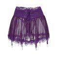 thumbnail image 3 of Women's Lace Lingerie Women Fashion Sexy Lingerie Skirt With Garter Belt Mesh Mini, Women's Intimates XXL, 3 of 9