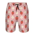 thumbnail image 4 of Kdxio Strawberry Pattern Mens Casual Shorts - Drawstring Summer Beach Sports Shorts for Men, 4 of 9