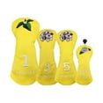 thumbnail image 3 of Baoblaze 4Pcs Golf Head Covers Fashion Golf covers for Golfer Adults Outdoor Yellow, 3 of 8