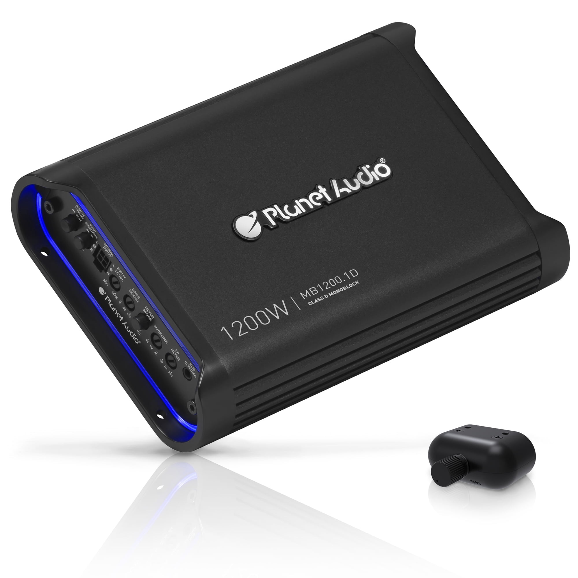 Planet Audio MB1200.1D 1200 Watt Class D Car Amplifier, 1 Ohm Stable, Mosfet