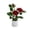 Red, variant on Gumesh 12" Small Fake Pink Roses Tree with Black Pot Indoor Outdoor Faux Plants & Flowers Silk Rose Flower Floral Arrangement for Home Table Kitchen Office Decor