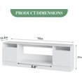 thumbnail image 3 of Bingirl TV Stand for Fireplace, Modern Entertainment Center with Storage Cabinet, Fits into 36'' Electric Fireplace, 3 of 6