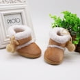 thumbnail image 4 of URMAGIC Baby Girls Plush Ball Cotton Booties First Walkers Outdoor Snow Shoes Toddler Warm Boots, 4 of 6