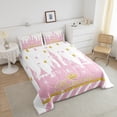 thumbnail image 4 of Erosebridal Ensembles de Couette Château Rose Format Simple pour Filles, Couettes et Duvets à Imprimé Princesse, Réversible 2 Pcs, 4 of 8