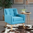 thumbnail image 2 of Accent Chair,Modern Arm Chair,Mid Century Upholstered Club Armchair,Comfy Single Lounge Sofa for Living Room,Teal, 2 of 7