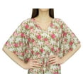 thumbnail image 5 of Bimba Women's Caftan Long Pink Maxi Boho Drawstring Waist Coverup Kaftan-6, 5 of 5