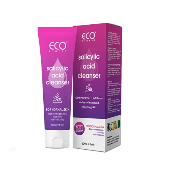 Salicylic Face Wash Cleanser, Renewing Salicylic Acid with Ceramides & Vitamin D, Foaming Acne Face Wash, Helps Clear & Prevent Acne Breakouts, Oil Free, Targets Excess Oil, Smooths Skin