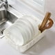 thumbnail image 2 of Naiovety Estante para platos, soporte para casa, escurridor de cocina plegable de plástico, caja de almacenamiento para cubiertos, soporte para cubiertos Cocina y Comedor blanco Naiovety HA024536-02, 2 of 5