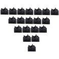 thumbnail image 2 of 20 piezas de bridas de plástico negras, abrazaderas autoadhesivas ajustables para cables de coche, 2 of 5