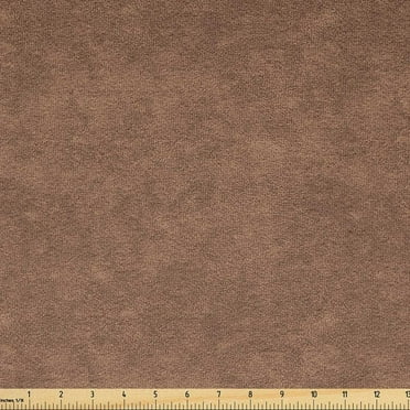 Faux Suede Fabric by the Yard Digitally Printed Grunge Texture, Durable and Washable Fabric for DIY Projects Indoor Outdoor Upholstery Home Textile, 5 Yard, Camel, by Ambesonne