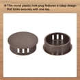 thumbnail image 4 of Uxcell 64PCS 28mm Brown Plastic Hole Plugs, Flush Type Panel Hole Caps, 4 of 6