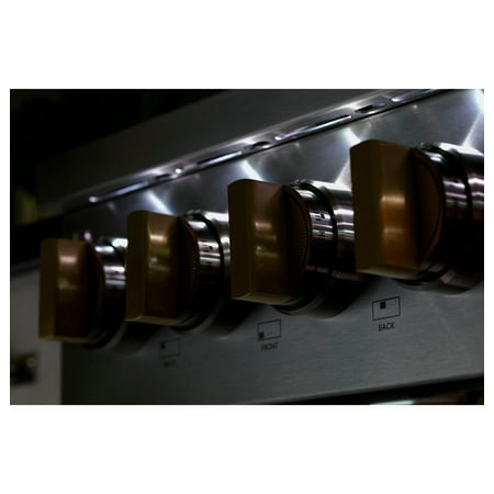 Monogram - 36" Built-In Gas Cooktop with 4 Burners - Stainless steel