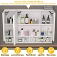 thumbnail image 6 of Modern Aluminum Bathroom Medicine Cabinet with LED Lighted Mirror & Multilevel Storage, 39x28 Inches, Waterproof & Fogproof Design for Organized Bathrooms, 6 of 9