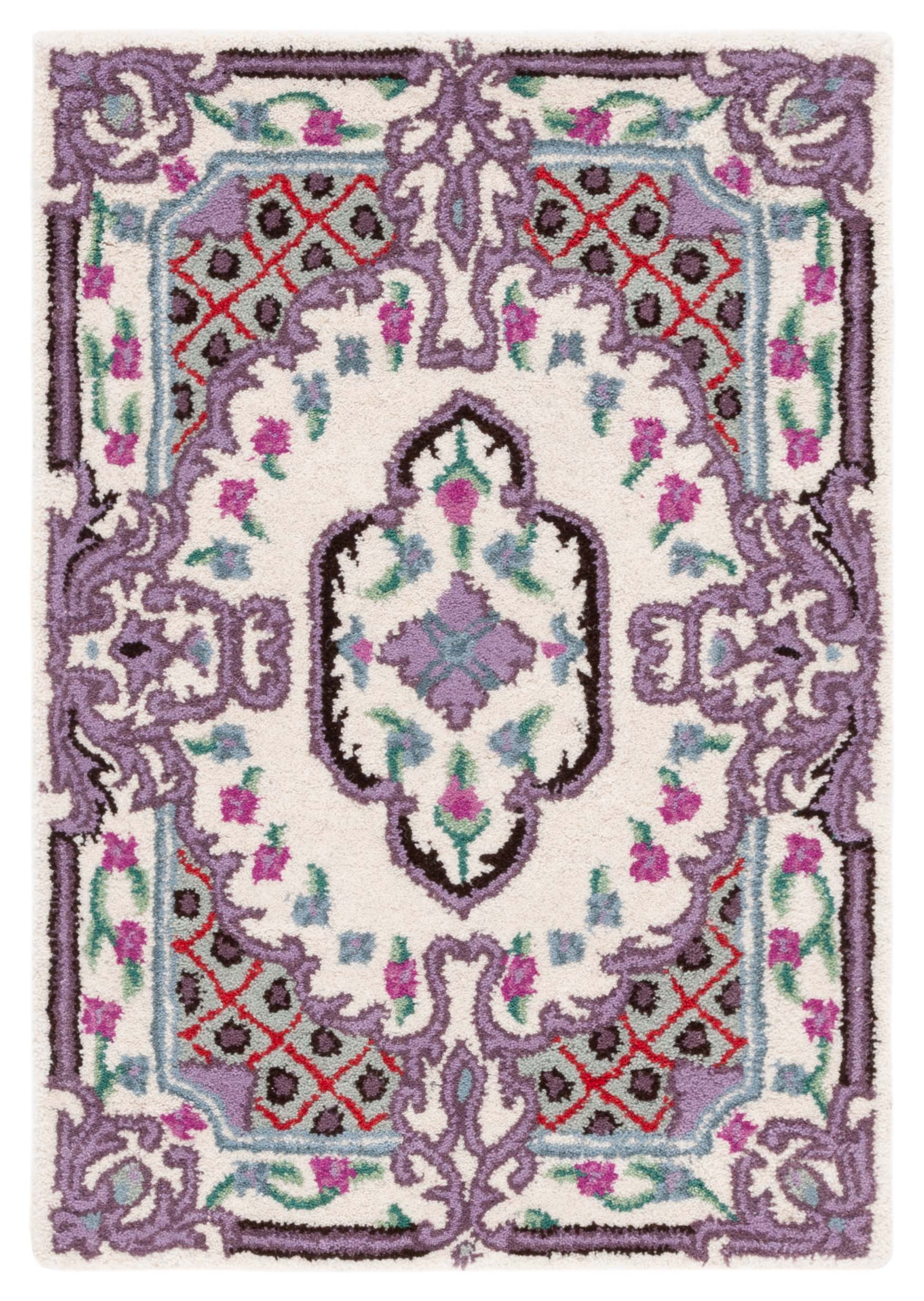 SAFAVIEH Bellagio Chandler Floral Wool Area Rug, Ivory, 2' x 3'