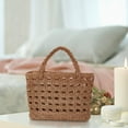 thumbnail image 5 of Crochet Raffia Tote Bag kit Set for Beginners Beach Tote Bag for Women Beach Straw Handmade Bag Woven Rattan Bag for Women Raffia Yarn for Crocheting Raffia Paper Ribbons for Craft, 5 of 8