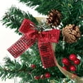 thumbnail image 3 of Cheapark Set of 8 Red Christmas Decorative Ribbon Bows - Durable Fabric Ornaments for Tree Wreath Gift Wrapping, Home Indoor Outdoor Holiday Party Decor, 3 of 6