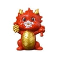 thumbnail image 2 of Resin Chinese Dragon Statue Souvenirs Cute for Bookshelf Entryway Home Decor C, 2 of 8