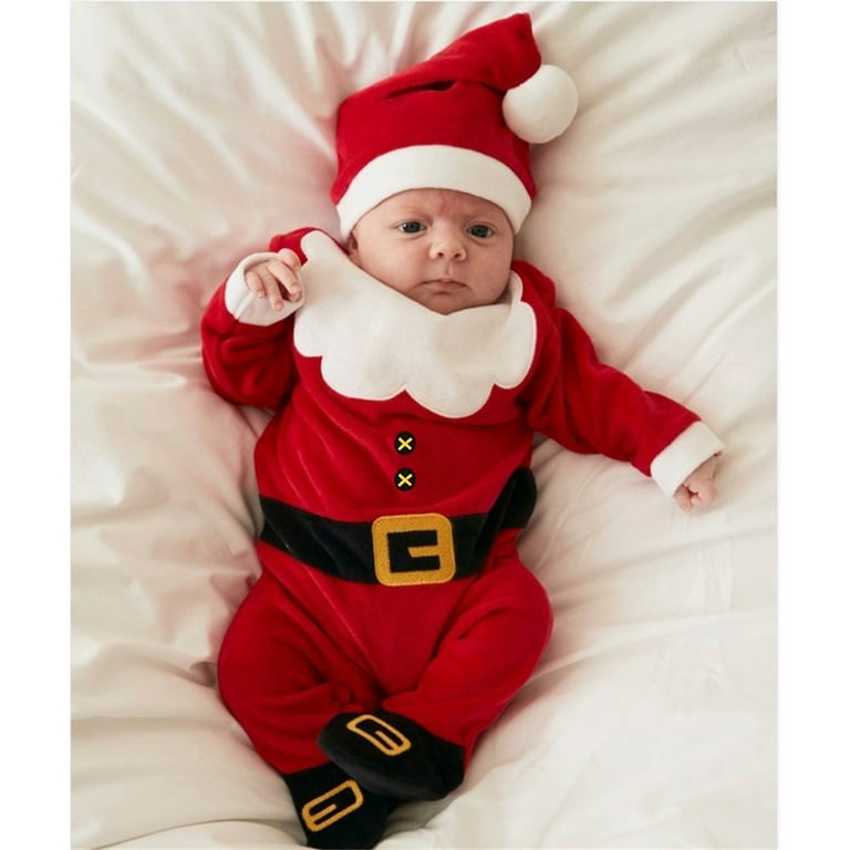 Baby Santa Claus for Baby Girls Xmas Clothes Playsuit with Santa