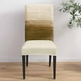 thumbnail image 4 of Dining Chair Covers Set of 8,Vintage Light Brown Ombre Universal Stretch Kitchen Seat Covers Parsons Chair Protector Slipcover for Home Restaurant Party Decor,Farmhouse Gradient Pattern, 4 of 6