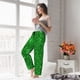 thumbnail image 5 of Balery Green Glitter Pantalones de pijama para mujer, pijamas ultraligeros, pantalones de estar por casa-Medium, 5 of 6