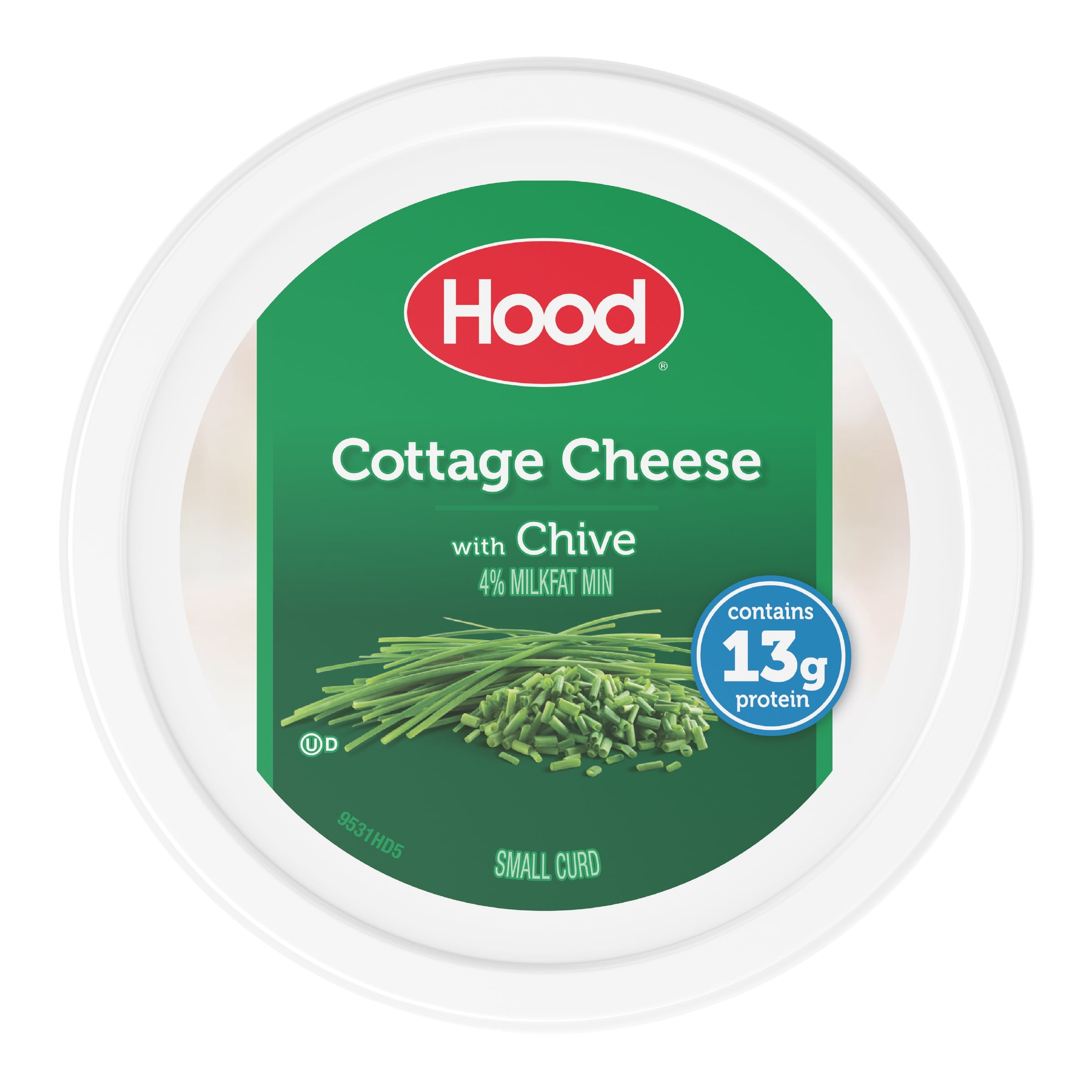 Hood 4% Cottage Cheese Small Curd with Chive, 16 oz