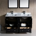 thumbnail image 6 of Fresca Oxford 48" Espresso Traditional Double Sink Bathroom Vanity, 6 of 12