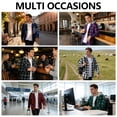 thumbnail image 6 of SPEEDRUN Men Casual Button Down Flannel Hoodies, Men's & Big Men's Hooded Flannel Shirt with Long Sleeves for Spring and Autumn, Single-layer without fleece, Sizes M-3XL, 6 of 6