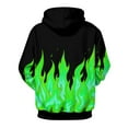 thumbnail image 6 of XPMWRP Women's Hoodies Pullover Fire Printed Hooded Sweatshirts Casaul Long Sleeve Drawstring Pullover Fashion Fall Winter Sweatshirt with Pocket Green XXXL, 6 of 9