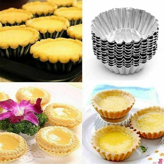 Milisten 30-Piece Mini Tartlet Pans Set Aluminum Alloy Nonstick Tart Baking Cups for Perfect Pastry and Dessert Making