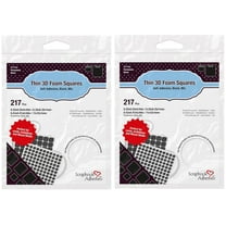2-pack 3L Scrapbook Adhesives Thin 3D Adhesive Foam Squares 217/Pkg - Black
