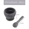thumbnail image 3 of Granite-Pattern Garlic Press & Mortar Set | Manual Garlic Mincer & Chili Grinder | Non-Slip Plastic Pestle for Pepper/Spices | Multi-Purpose Kitchen Tool for Home Cooking, 3 of 9
