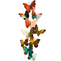 DecMode Multi Colored Stainless Steel Metal Indoor Outdoor Butterfly Wall Decor