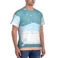 thumbnail image 2 of Bixox Men's Bathtub with Soap Bubbles Printed Short Sleeve Skinny Athletic T-Shirt, 2 of 6