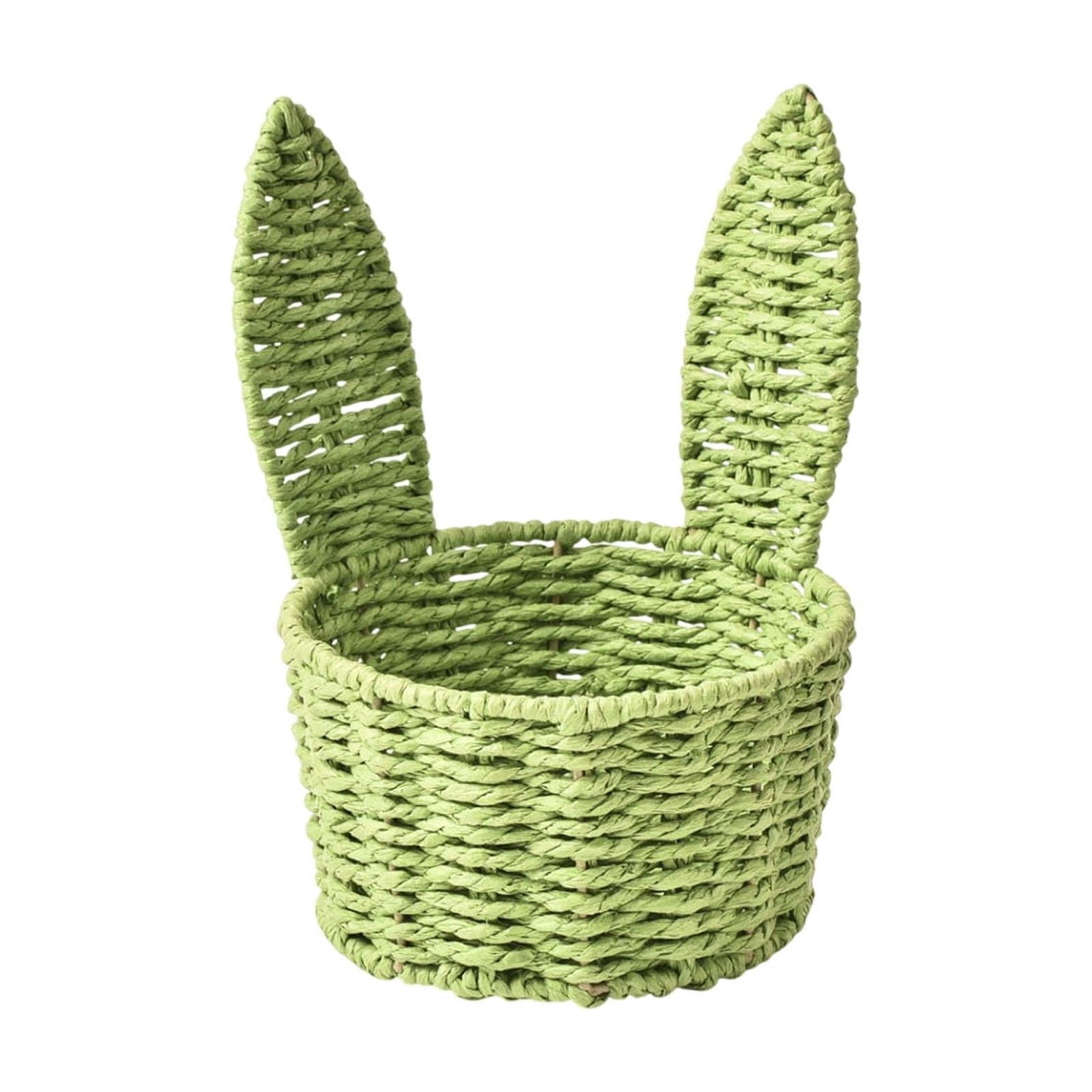 Lunxisen 1 Pcs Paper Cord Woven Rabbits Ear Flower Basket Florist Fresh Flower Arrangement Basket Gift Basket Easter Decorative Rabbits Ear Flower Basket
