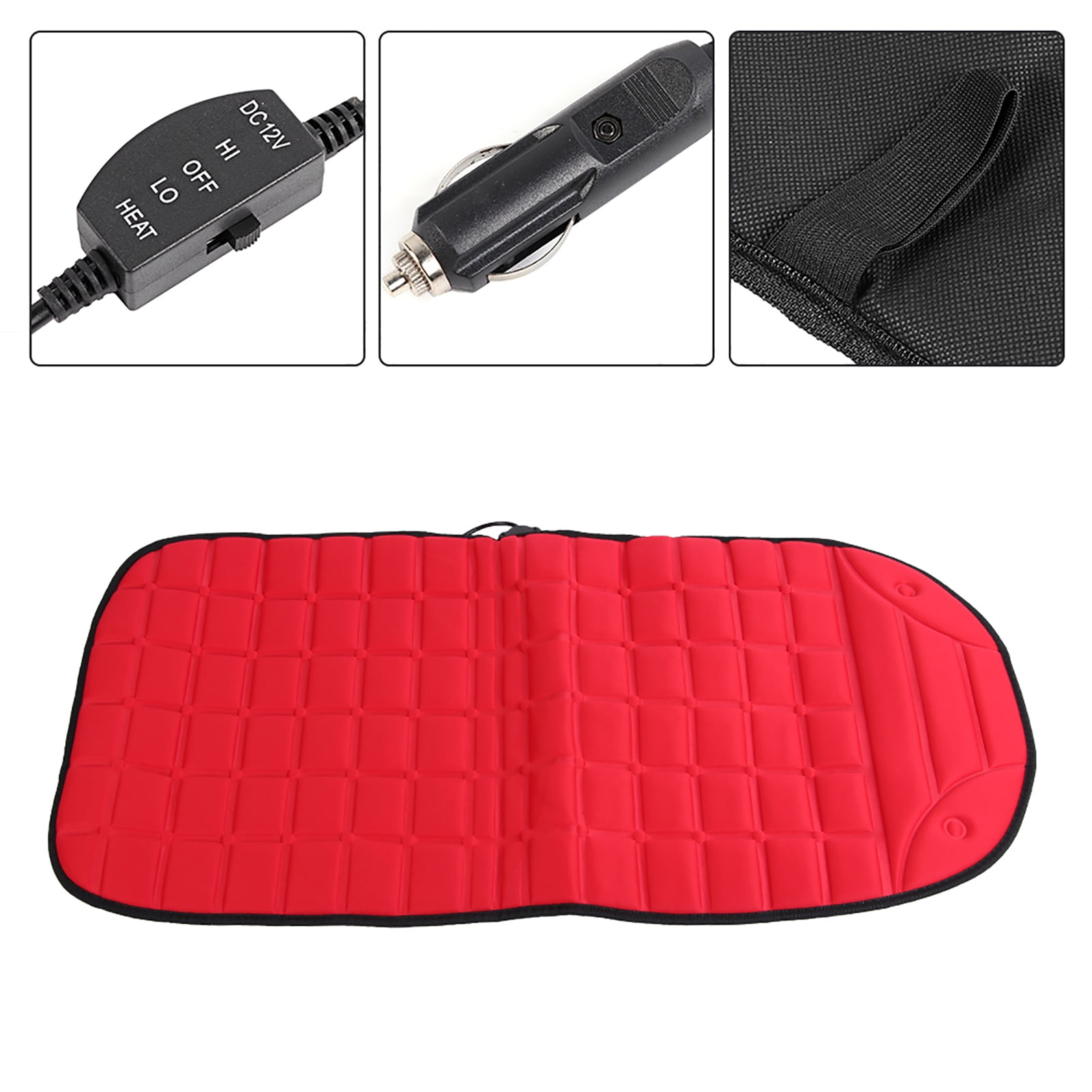 Thickening Heated Car Single Seat Cushion Chair Heating Pad 12V 96W