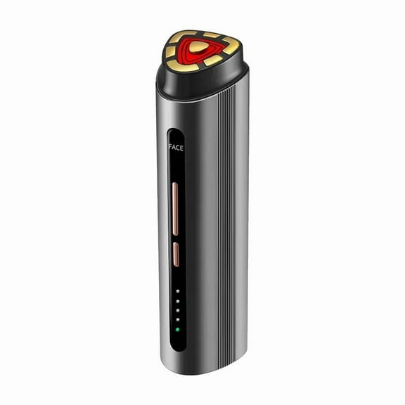 Multi-Function Facial Wand with Soothing Heat, Gentle Pulsations, and Red Light for a Relaxing At-Home Spa Experience,Gray