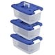 thumbnail image 1 of Set de 3 Cajas Click de 16 Litros | Cajas Plásticas | Cajas Resistentes con Cierre de Click | Cajas Apilables para Oficina y Almacenamiento | Cajas de Plástico para Uso, 1 of 1