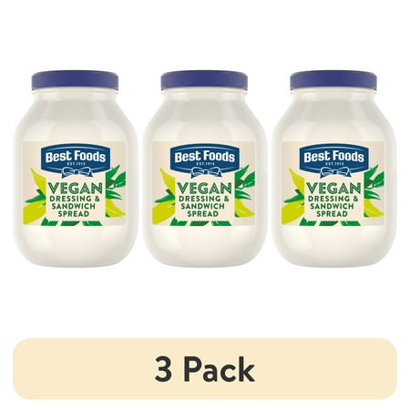 (3 pack) Best Foods Vegan Spread Plant Based Free From Eggs Gluten Free 1 Gallon 128 oz