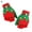 Red Green, variant on SPRING PARK Winter Gloves Elk Pattern Half Finger Thermal Mittens Windproof Warm for Women