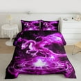 thumbnail image 2 of Homewish Rustic Western Dragon Queen Comforter Set,Cartoon Fantasy Theme Bedding Sets,Purple Black Bedding Comforter Set For Boys Kids,Ultra Soft Home Decor Reversible,3 Pieces, 2 of 8