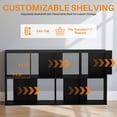 thumbnail image 4 of Cube Bookshelf Black, 8 Cube Storage Organizer Bookcase, Display Bookcase, TV Stand, for Living Room, Home Office, Bedroom, 4 of 10