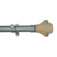 thumbnail image 1 of Tailor & Taylor 1" Curtain Rod with Fiber Coordinating Designer Styled Finials, Adjustable Metal Windows Rod with Y Style Bracket for Living Room, Kitchen and Windows (48", Pewter), 1 of 1