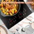 thumbnail image 5 of GRACEALL 12 inch Electric Stove 2 Burners Hot Plates for Cooking, Countertop Hotplate Double Elements Cooktop, 120V Ceramic Hotplate Plug in Infrared Cooker, Countertop and Built-in Compatible, 5 of 12
