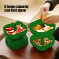 thumbnail image 5 of Uutvery Green Pumpkin Snack Holder,Pumpkin Christmas Candy Bowl,Two-Tier Halloween Pumpkin Candy Box,Divided Serving Tray with Lid for Christmas Candy Fruit Nut Snack Tray for Halloween Party, 5 of 7