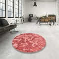thumbnail image 4 of Ahgly Company Machine Washable Indoor Square Transitional Ruby Red Area Rugs, 8' Square, 4 of 7